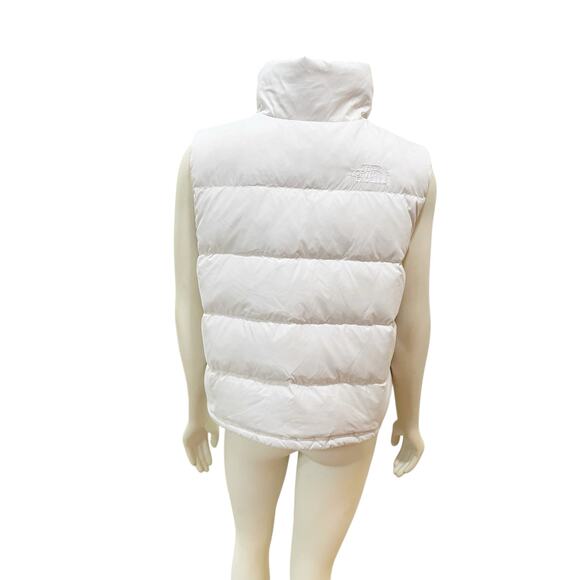 The North Face White Puffer Vest White Logo Medium - Picture 4 of 10